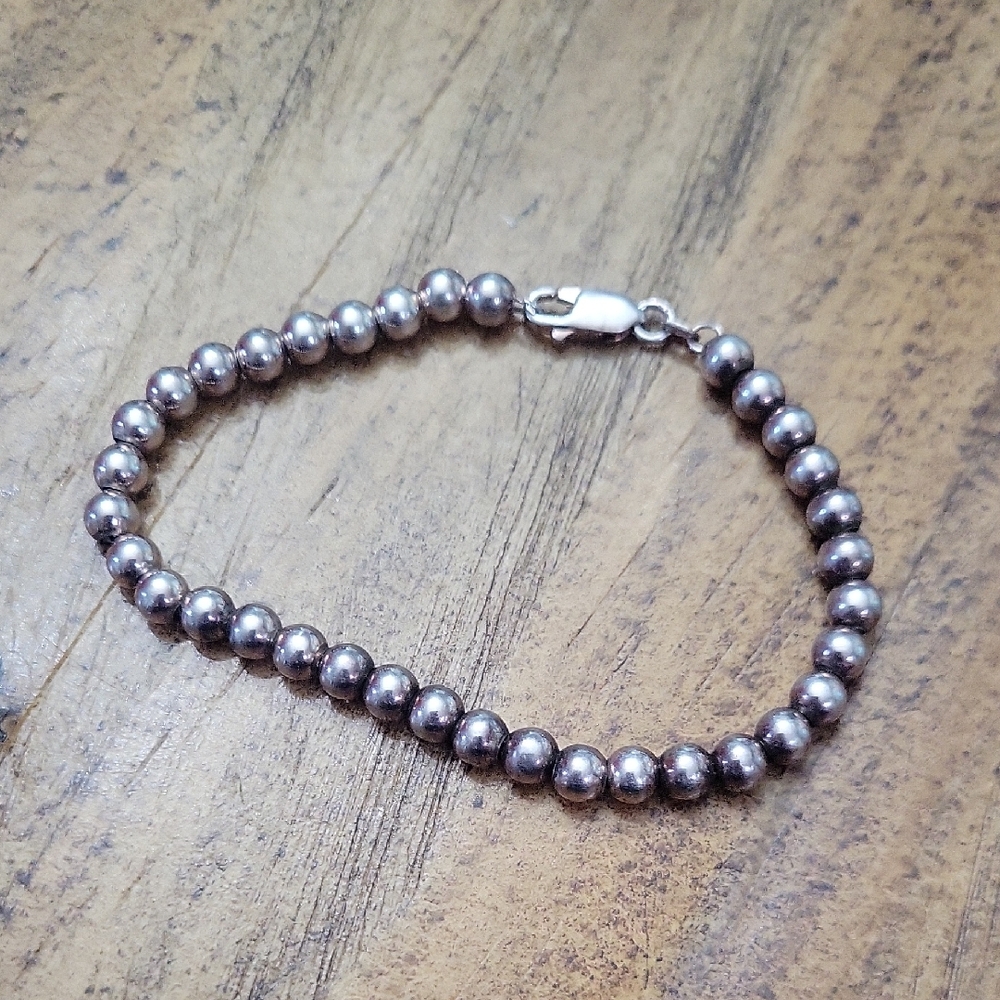Silver Beaded Bracelet